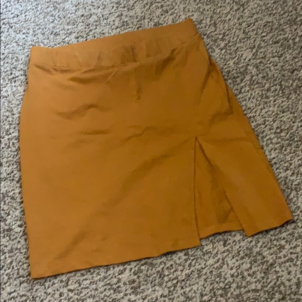 EUC mustard yellow bodycon stretchy miniskirt